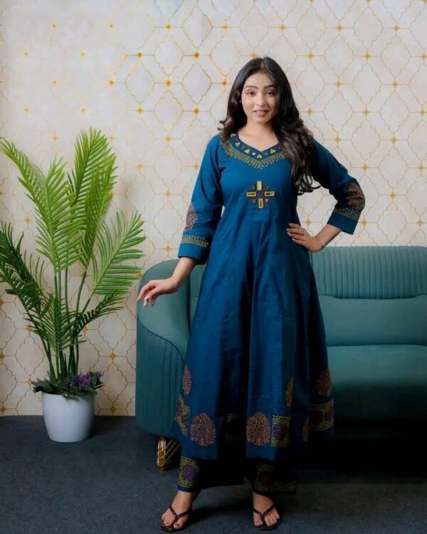 Elegant Cotton Two-Piece Set - Image 2