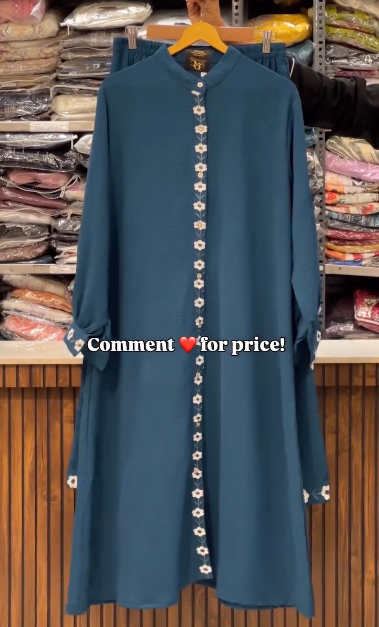 Long Sleeve Solid Long Shirt Trousers Suits - Image 3